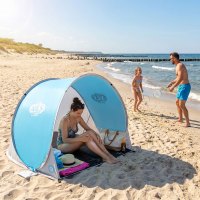 Samorozkládací plážový stan NILS Camp NC3173 modro-sivý
