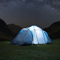 Rodinný stan NILS Camp NC6431 Highland IV modrý/sivý