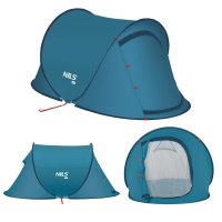 Samorozkladací plážový stan NILS Camp NC3743 modrý