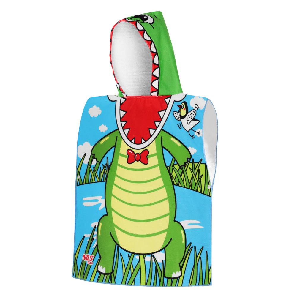 Uterák - pončo z mikrovlákna NILS aqua NAR20 Crocodile