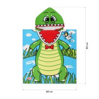 Uterák - pončo z mikrovlákna NILS aqua NAR20 Crocodile