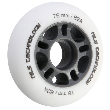 Matné kolieska NILS Extreme PU 76x24 82A, biele, 4 ks