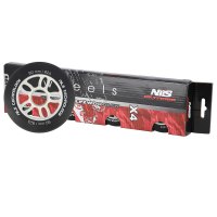 Matné kolieska NILS Extreme PU 90x24 82A, čierne, 4 ks