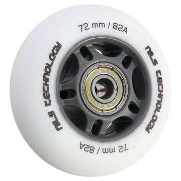 Matné kolieska NILS Extreme PU 72x24 82A s ložiskami ABEC 9, biele, 4 ks