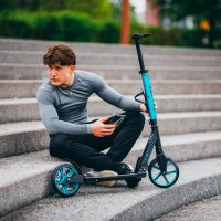 Kolobežka NILS Extreme HM124T s kotúčovou brzdou tyrkysová
