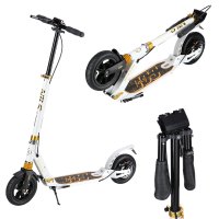 Skladacia kolobežka NILS Extreme HM209T bielo-zlatá