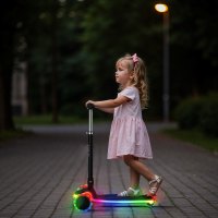 Detská trojkolesová kolobežka NILS Fun HLB1306 s LED deckom