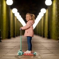 Detská trojkolesová kolobežka NILS Fun HLB1310 s LED fialová