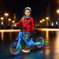 Detské odrážadlo NILS Fun RB901 s 12" pumpovanými kolesami a LED modré