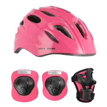 Prilba s chráničmi NILS Extreme MTW01 + H210 ružová