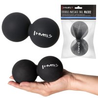 Dvojitá masážna lopta HMS BLC02 čierna - Lacrosse Ball