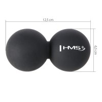 Dvojitá masážna lopta HMS BLC02 čierna - Lacrosse Ball