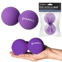 Dvojitá masážna lopta HMS BLC02 fialová - Lacrosse Ball