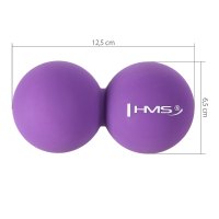 Dvojitá masážna lopta HMS BLC02 fialová - Lacrosse Ball