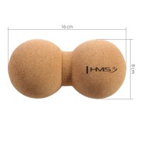 Korková dvojitá masážna lopta HMS BLW02 - Lacrosse Ball