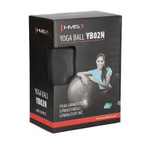 Gymnastická lopta HMS YB02N 65 cm čierná