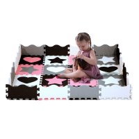 Detská penová puzzle podložka NILS Fun MD03 ružová