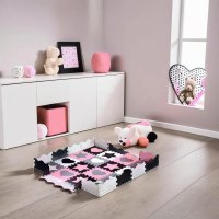Detská penová puzzle podložka NILS Fun MD03 ružová
