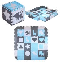 Detská penová puzzle podložka NILS Fun MD03 modrá