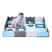 Detská penová puzzle podložka NILS Fun MD03 modrá