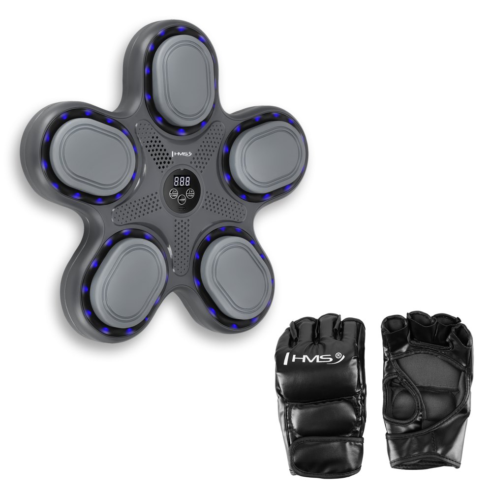 Elektronický boxerský terč HMS TB11 s LED, Bluetooth a rukavicami (Music Boxing Machine)