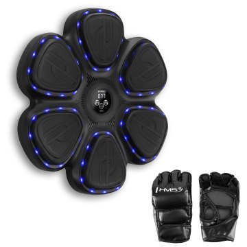 Elektronický boxerský terč HMS TB12 s LED, Bluetooth a rukavicami (Music Boxing Machine)