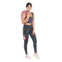 Masážna hula hoop obruč HMS HHW01 so závažím ružová