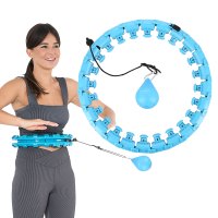 Masážna hula hoop obruč HMS HHW01 so závažím modrá
