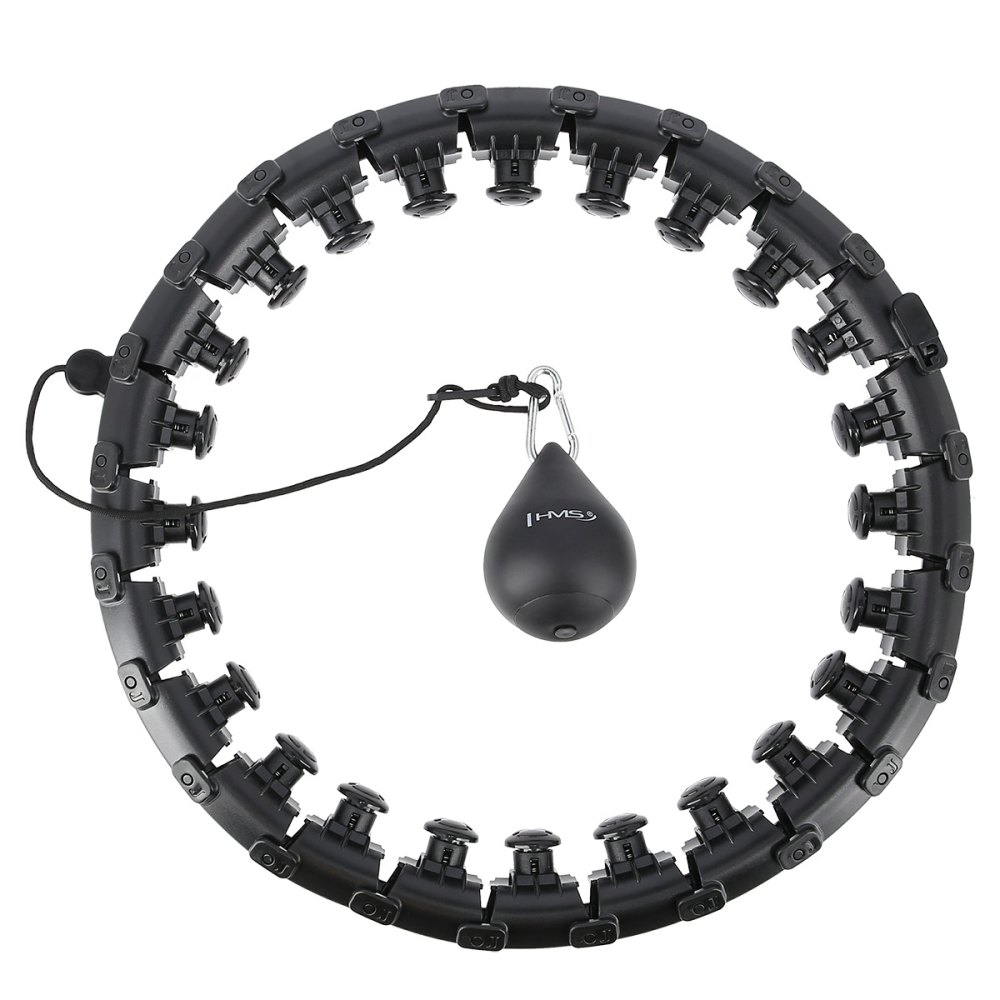 Masážny hula hop HMS HHW01 so závažím čierný