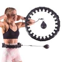Masážny hula hop HMS HHW01 so závažím čierný