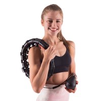 Masážny hula hop HMS HHW01 so závažím čierný