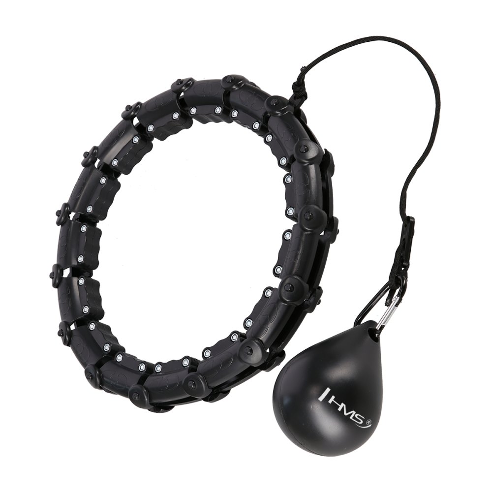 Masážna obruč HMS HHW11 PLUS SIZE so závažím čierná
