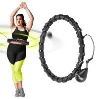 Masážna obruč HMS HHW11 PLUS SIZE so závažím čierná