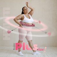 Masážna obruč HMS HHW11 PLUS SIZE so závažím ružová