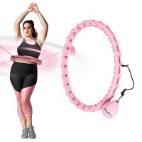 Masážna obruč HMS HHW11 PLUS SIZE so závažím ružová