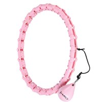 Masážna obruč HMS HHW11 PLUS SIZE so závažím ružová