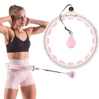 Masážny hula hop HMS HHW06 so závažím a počítadlom ružový