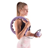 Masážny hula hop HMS HHW09 so závažím a počítadlom fialový