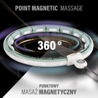 Masážna obruč HMS HHM15 so závažím, magnetmi a počítadlom zelená