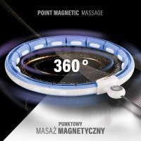Masážna obruč HMS HHM15 so závažím, magnetmi a počítadlom modrá