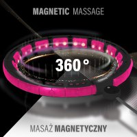 Masážna obruč HMS HHM16 so závažím, magnetmi a počítadlom čierna