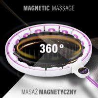 Masážna hula hoop HMS HHM17 so závažím, magnetmi a počítadlom biela/fialová