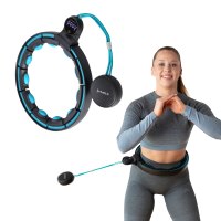 Masážna hula hoop HMS HHM17 so závažím, magnetmi a počítadlom čierna/mätová