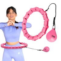 Masážna obruč ONE Fitness OHA02 so závažím ružová