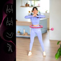 Masážna obruč ONE Fitness OHA02 so závažím ružová