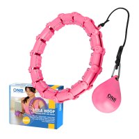 Masážna obruč ONE Fitness OHA02 so závažím ružová