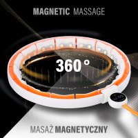 Masážna hula hoop HMS HHM21 so závažím, magnetmi a počítadlom biela/oranžová