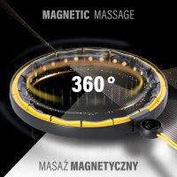 Masážna hula hoop HMS HHM21 so závažím, magnetmi a počítadlom čierna/žltá
