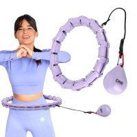 Súprava masážnej obruče ONE Fitness OHA02 so závažím a zoštíhľujúcého pásu BR160 fialová