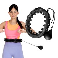 Súprava masážnej obruče ONE Fitness OHA01 so závažím a zoštíhľujúcého pásu BR125 čierna